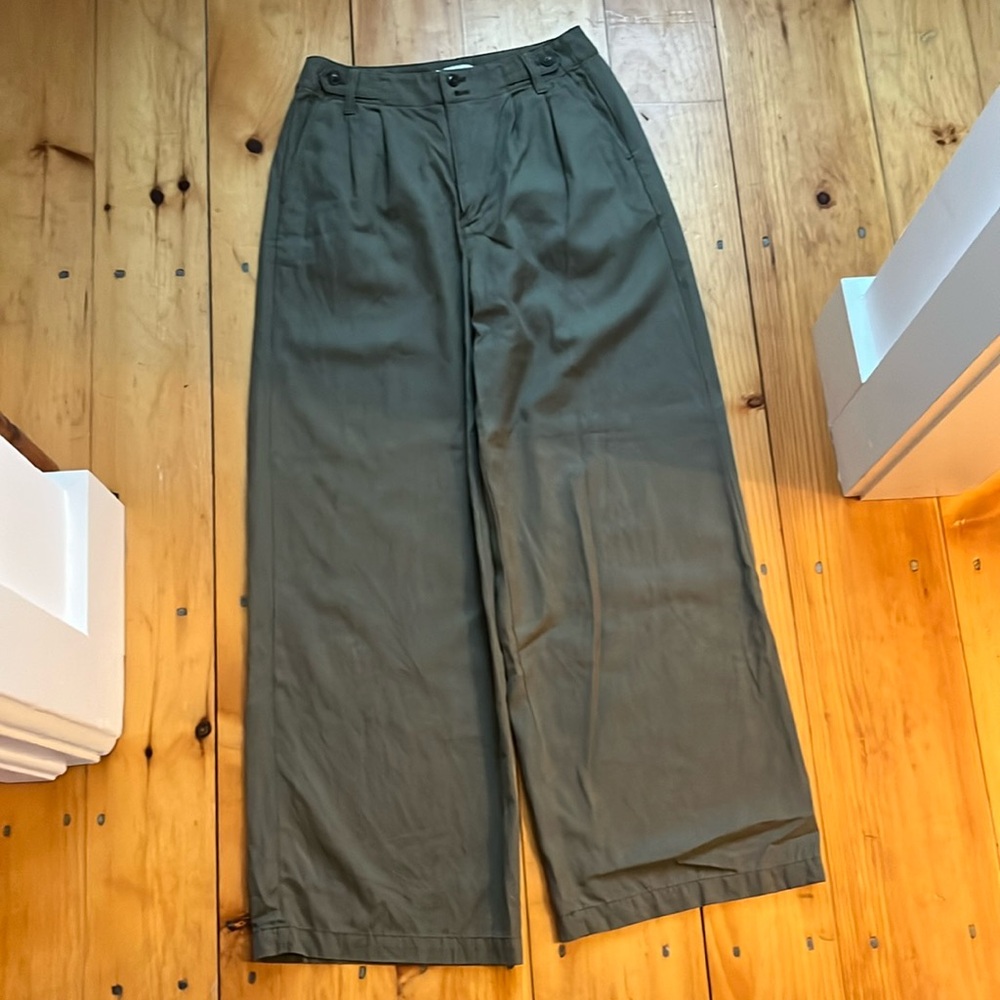 Madewell Harlow Trousers - Olive Green, Size 4